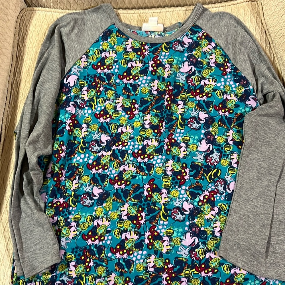 Colorful Patterned Raglan Sleeve Top